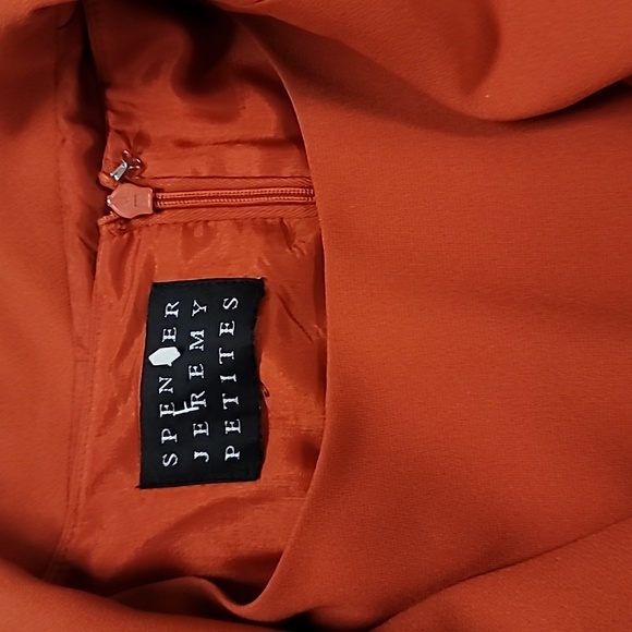 2 PC Burnt Orange DRESS and matching Coat - Picture 8 of 9